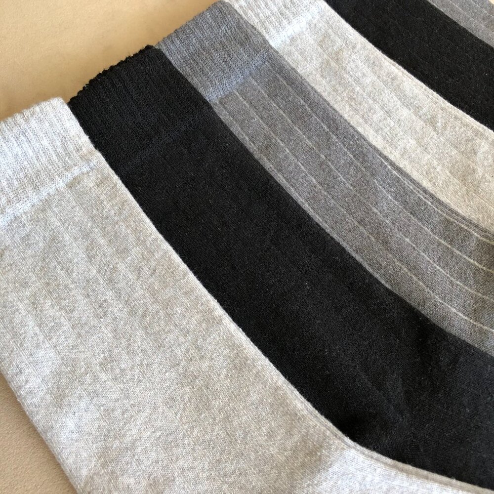 6 Pairs Mens Socks. Cotton Blend Crew Dress Socks, Black, Grey, Dark Gray - Picture 8 of 8